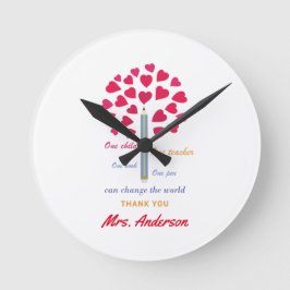 Reloj Redondo Mediano Gran árbol de lápiz / Apreciación del profesor