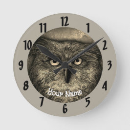 Reloj Redondo Mediano Gran búho