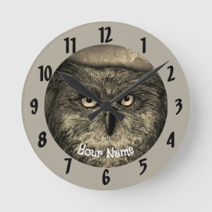 Reloj Redondo Mediano Gran búho