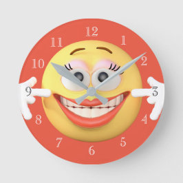 Reloj Redondo Mediano Gran Emoji sonriente
