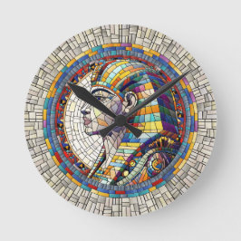 Reloj Redondo Mediano Gran Esfinge Egipcio - Arte Mosaico