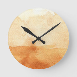 Reloj Redondo Mediano gran fondo de la acuarela - pinturas 3 de la