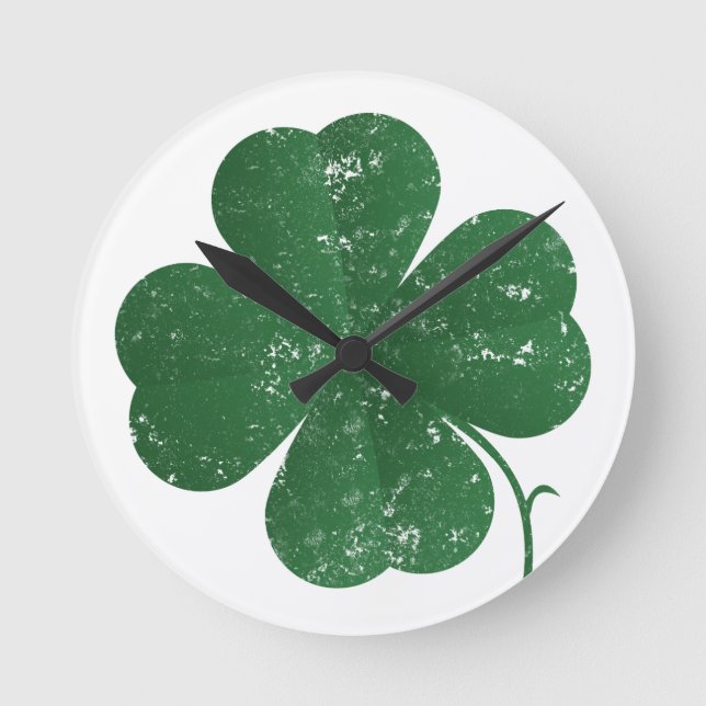 Reloj Redondo Mediano Gran Shamrock - estilo vintage (Anverso)