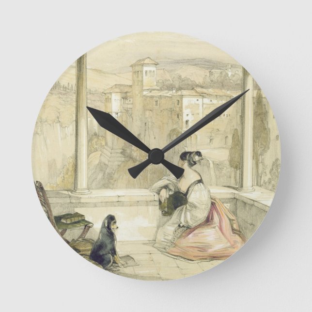 Reloj Redondo Mediano Granada (Alhambra), platea 9 de 'bosquejos de Spai (Anverso)