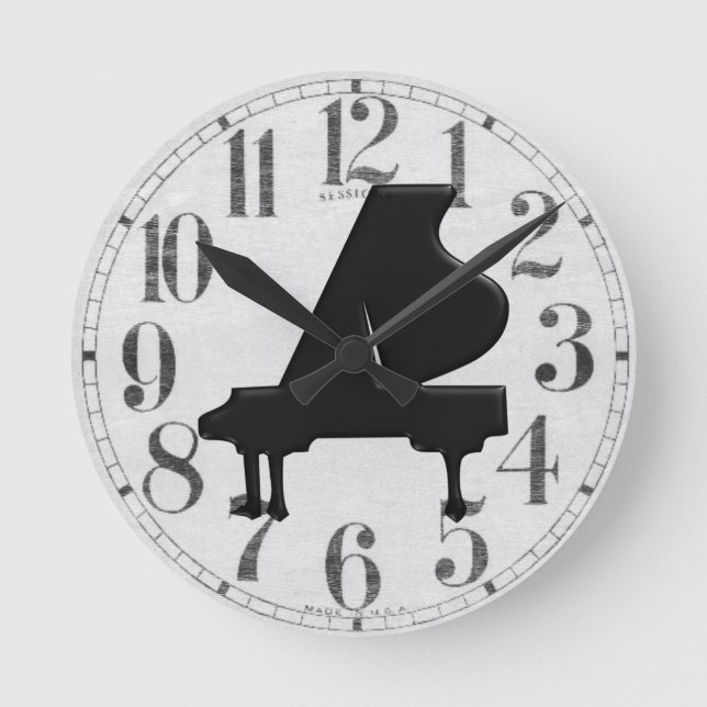 Reloj Redondo Mediano Grand Piano (Anverso)