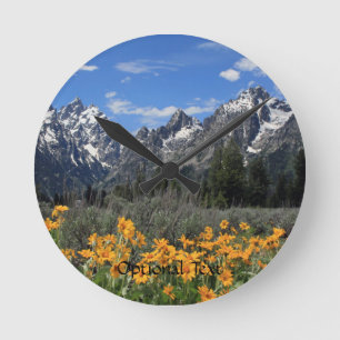 Reloj Redondo Mediano Grand Teton Springtime Souvenir Photo