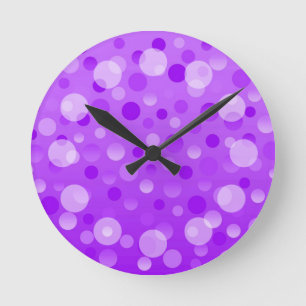 Reloj Redondo Mediano Grape Fizz 'Bubbles' clock round