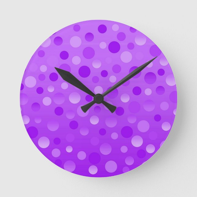 Reloj Redondo Mediano Grape Fizz clock round (Anverso)