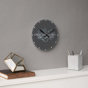 Reloj Redondo Mediano Great Barrier Reef Latitude  Longitude