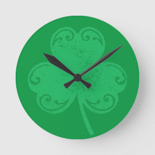 Reloj Redondo Mediano Green Clover