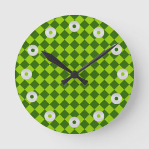 Reloj Redondo Mediano Green Combination Diamond Pattern by STaylor