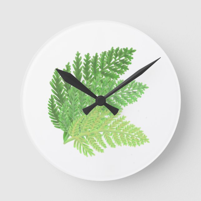 Reloj Redondo Mediano Green Fern Trio (Anverso)
