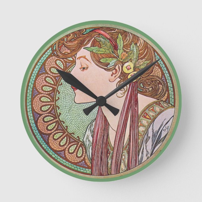 Reloj Redondo Mediano Green Goddess Art (Anverso)