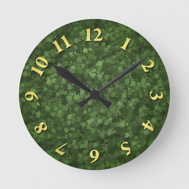 Reloj Redondo Mediano Green Hedge Camo (Anverso)