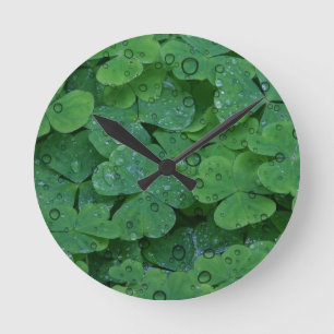 Reloj Redondo Mediano Green Irish Clover