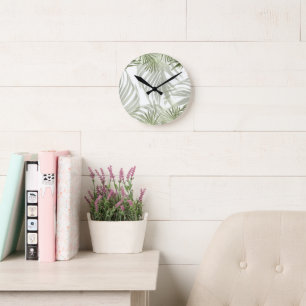 Reloj Redondo Mediano Green Palm Bliss 1 #art #natural
