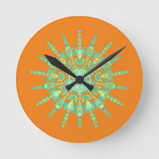 RELOJ REDONDO MEDIANO GREEN YELLOW MANDALA