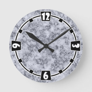 Reloj Redondo Mediano Grey Blue marble