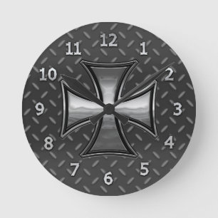 Reloj Redondo Mediano Gridiron maltés