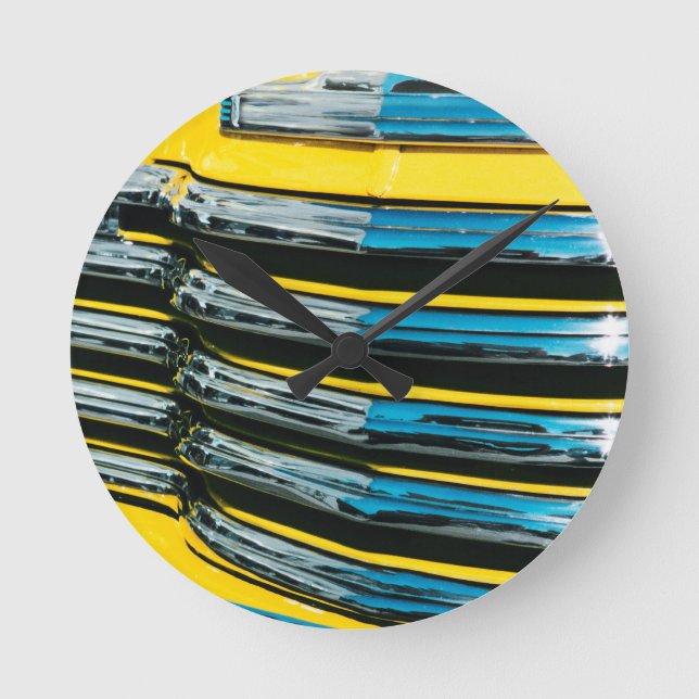 Reloj Redondo Mediano Grill amarillo (Anverso)