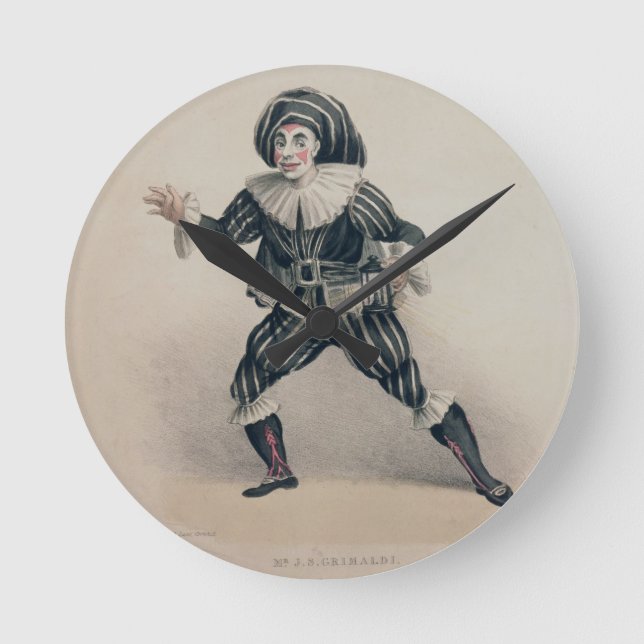 Reloj Redondo Mediano Grimaldi as Scaramouche, de Commedia dell'Ar (Anverso)