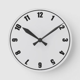 Reloj Redondo Mediano Gris