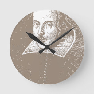 Reloj Redondo Mediano Gris caliente de William Shakespeare