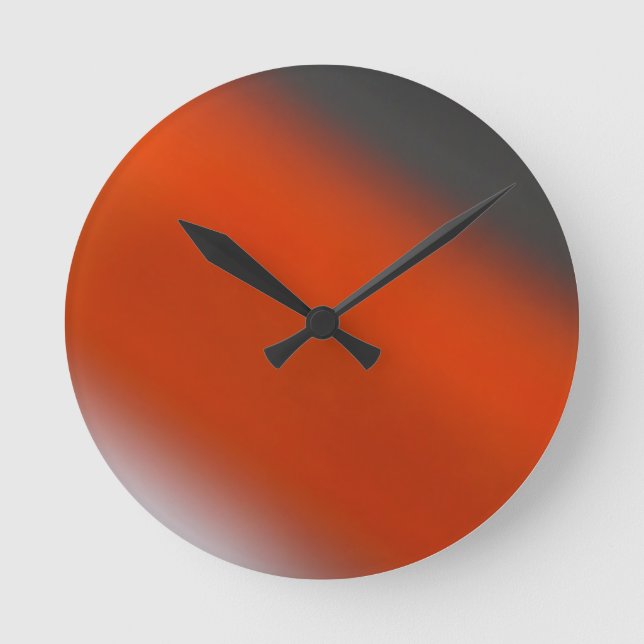 Reloj Redondo Mediano Gris Naranja Gray (Anverso)