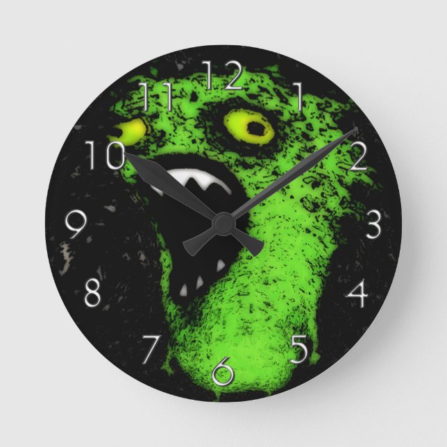 Reloj Redondo Mediano Grito verde (Anverso)