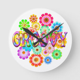 Reloj Redondo Mediano GROOVY Fun Flowers