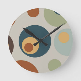 Reloj Redondo Mediano Groovy Retro Mid Century Clock