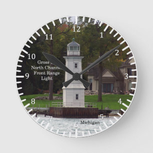 Reloj Redondo Mediano Grosse Ile North Channel Front Range Light clock