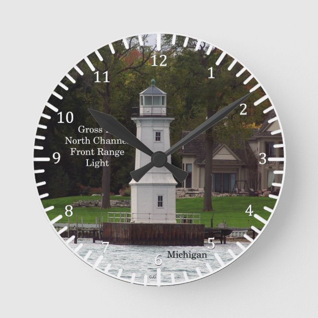 Reloj Redondo Mediano Grosse Ile North Channel Front Range Light clock (Anverso)