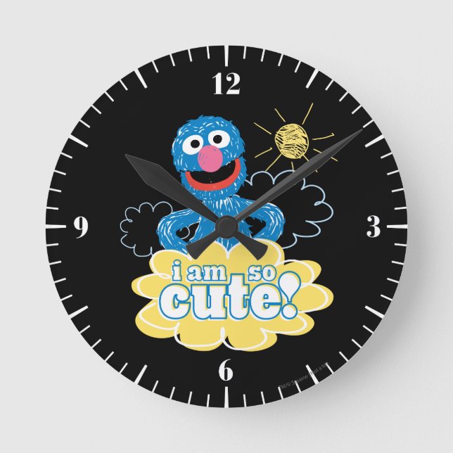 Reloj Redondo Mediano Grover Cute (Anverso)