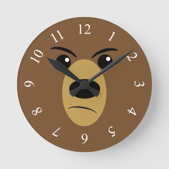Reloj Redondo Mediano Grumpy Bear Face (Anverso)