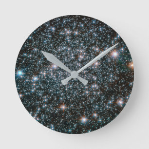 Reloj Redondo Mediano Grupo de Estrellas Metalizado Pesadas de Hubble