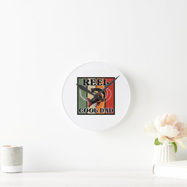Reloj Redondo Mediano Guay Papá, el rey de la pesca retro, amante de la  (Hogar)