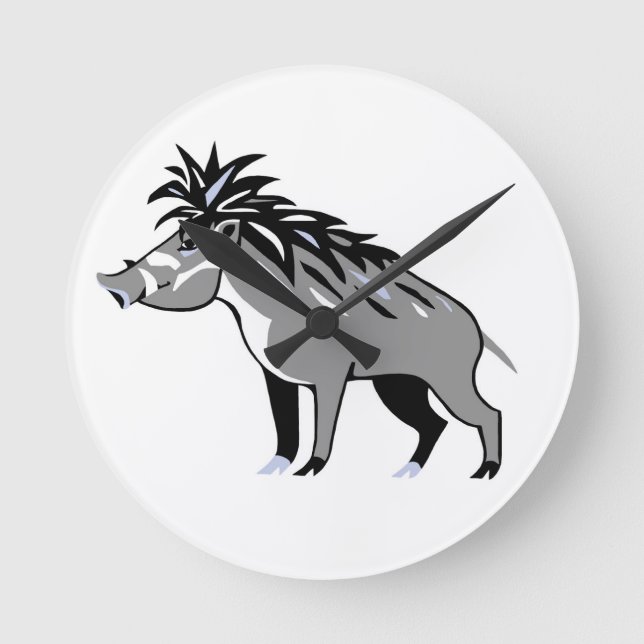 Reloj Redondo Mediano Guay Warty PIG - Amante de los animales - Warthog  (Anverso)