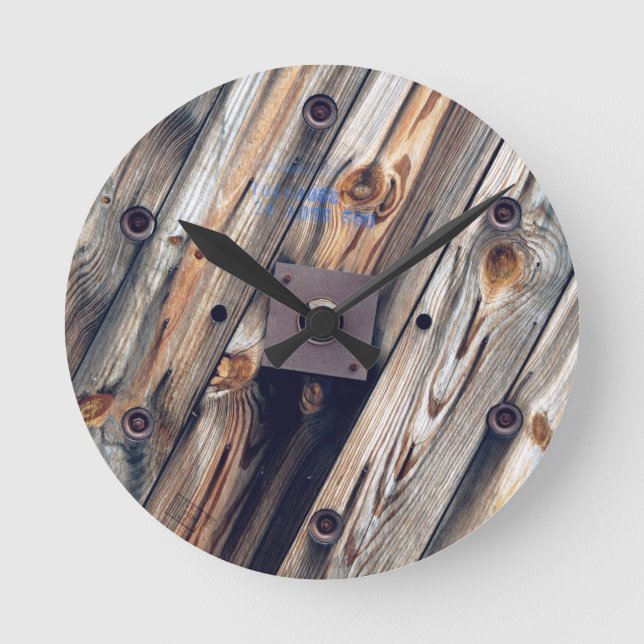 Reloj Redondo Mediano Guay Wooden Wire Spool (Anverso)