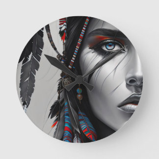 Reloj Redondo Mediano Guerrero tribal