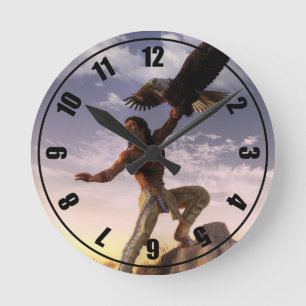 Reloj Redondo Mediano Guerrero y Eagle