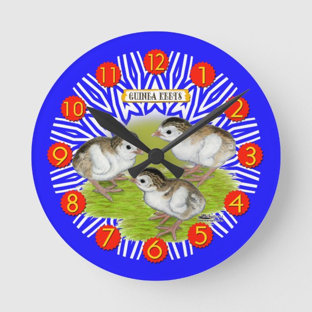 Reloj Redondo Mediano Guinea Keets Trio Clock (Anverso)