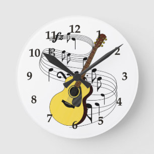 Reloj Redondo Mediano Guitarra