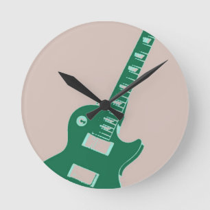 Reloj Redondo Mediano Guitarra eléctrica