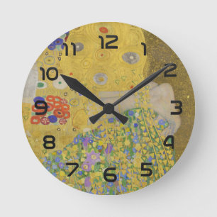 Reloj Redondo Mediano Gustav Klimt-El Beso(detalle) Obra de Arte en Ho