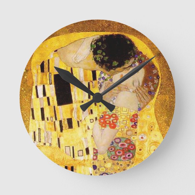 Reloj Redondo Mediano Gustav Klimt The Kiss (Anverso)