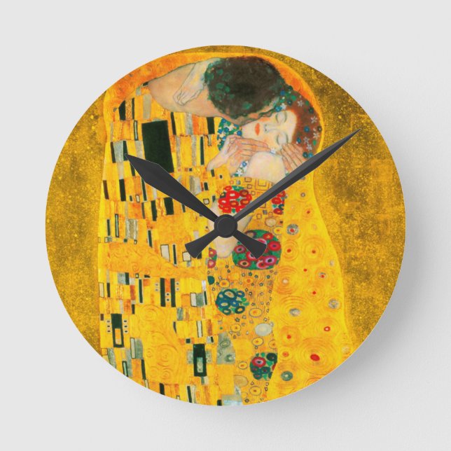 Reloj Redondo Mediano Gustav Klimt The Kiss (Anverso)