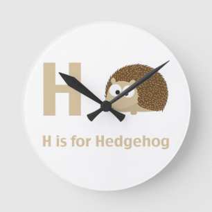 Reloj Redondo Mediano H es para Hedgehog