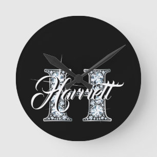 Reloj Redondo Mediano H Faux Diamond Monogram