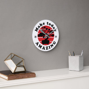 Reloj Redondo Mediano Hacer hoy un asombroso árbol de Bonsai